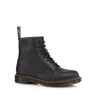 Mantaray Black leather lace up boots